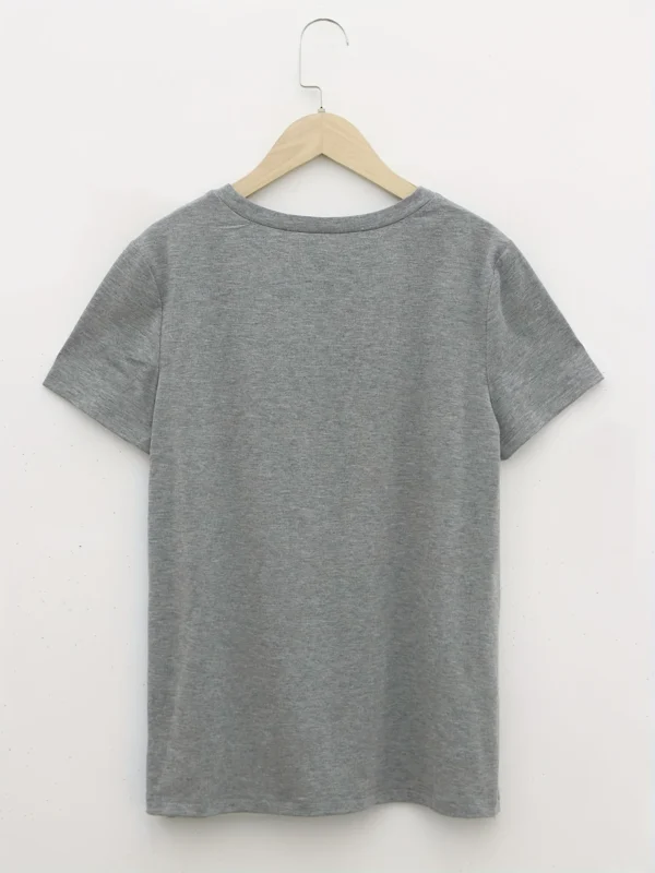 Camiseta com gola redonda com estampa de dente de leão, blusa casual de manga curta para primavera e verão, roupas femininas