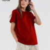 COUTUDI-Camisetas de verão grandes para mulheres, streetwear casual, camisetas coreanas, básicas, sólidas, tops de algodão, jovens camisetas de algodão de verão