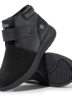 FitVille Botas femininas de inverno, ajuste largo, botas de neve com forro quente, à prova d'água, eixo curto, antiderrapante, uso externo