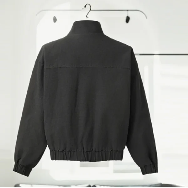 Mulheres vintage sólido jaqueta de couro do plutônio manga longa gola com zíper casaco moda bolso outwears 2025 novo feminino streetwears