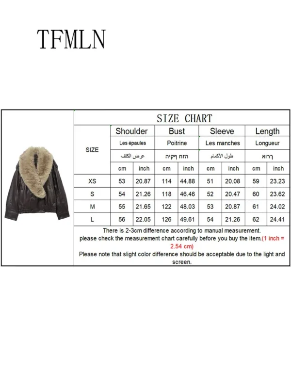 Retro feminino solto jaqueta de couro falso 2025 moda inverno removido grande gola de pele casaco causal alta rua duplo breasted outwear