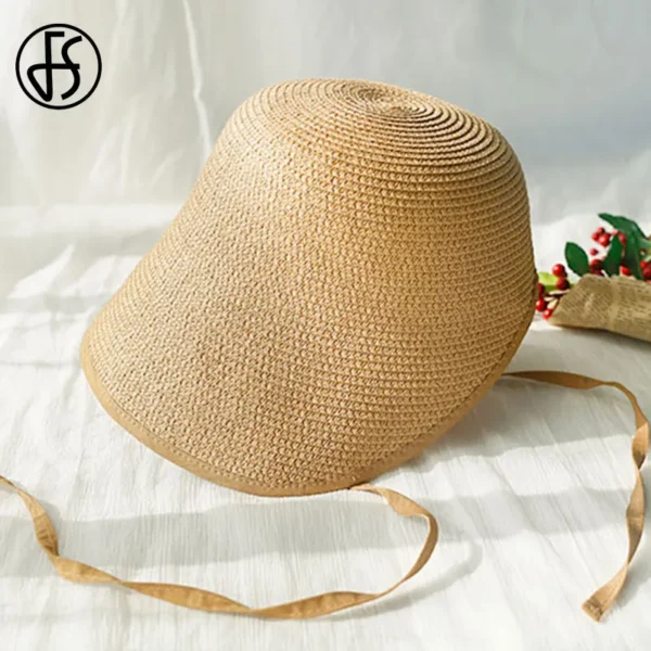 Fs moda palha regência bonnets chapéus para mulheres festa chapéus de sol arco praia boné grande aba larga cloche chapéu fedora chapeau femme