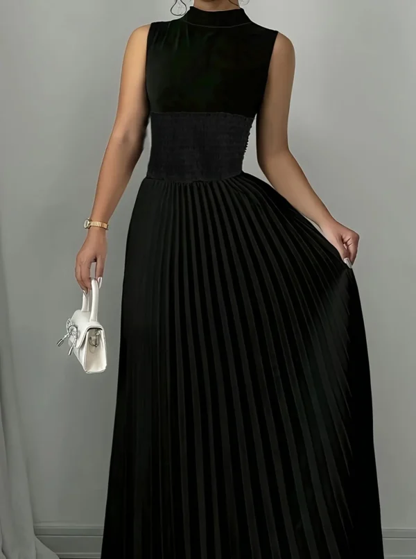 Vestido preto feminino de tecido grande, casual, boêmio, maxi, verão, linha a, vestido longo com bolsos, roupas de comprimento total, preto